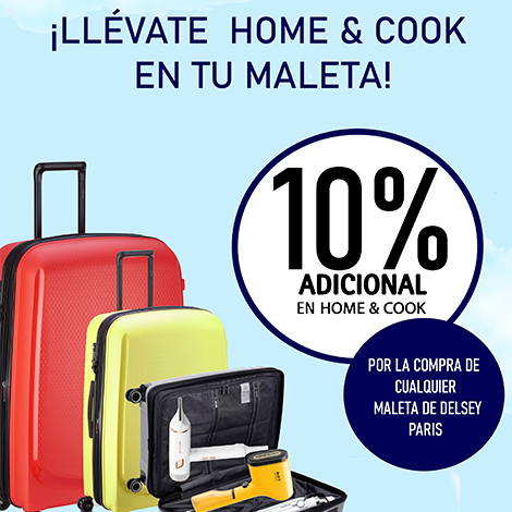 ¡-10% en Home & Cook por comprar tu maleta!